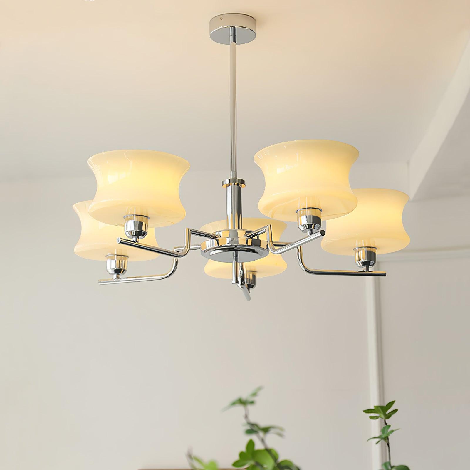 Belue lysekrone, vintage glasglobus, guld eller krom, E26/E27