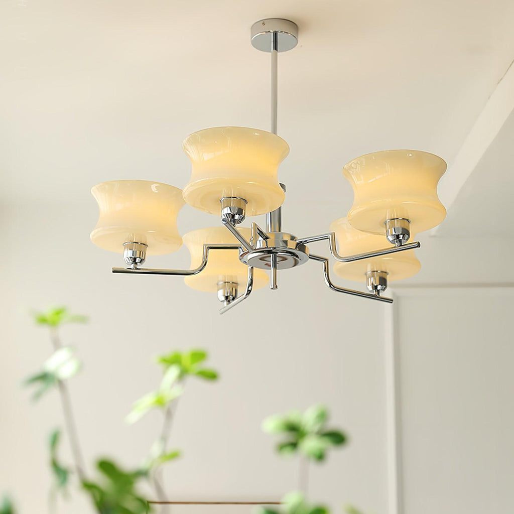 Belue lysekrone, vintage glasglobus, guld eller krom, E26/E27