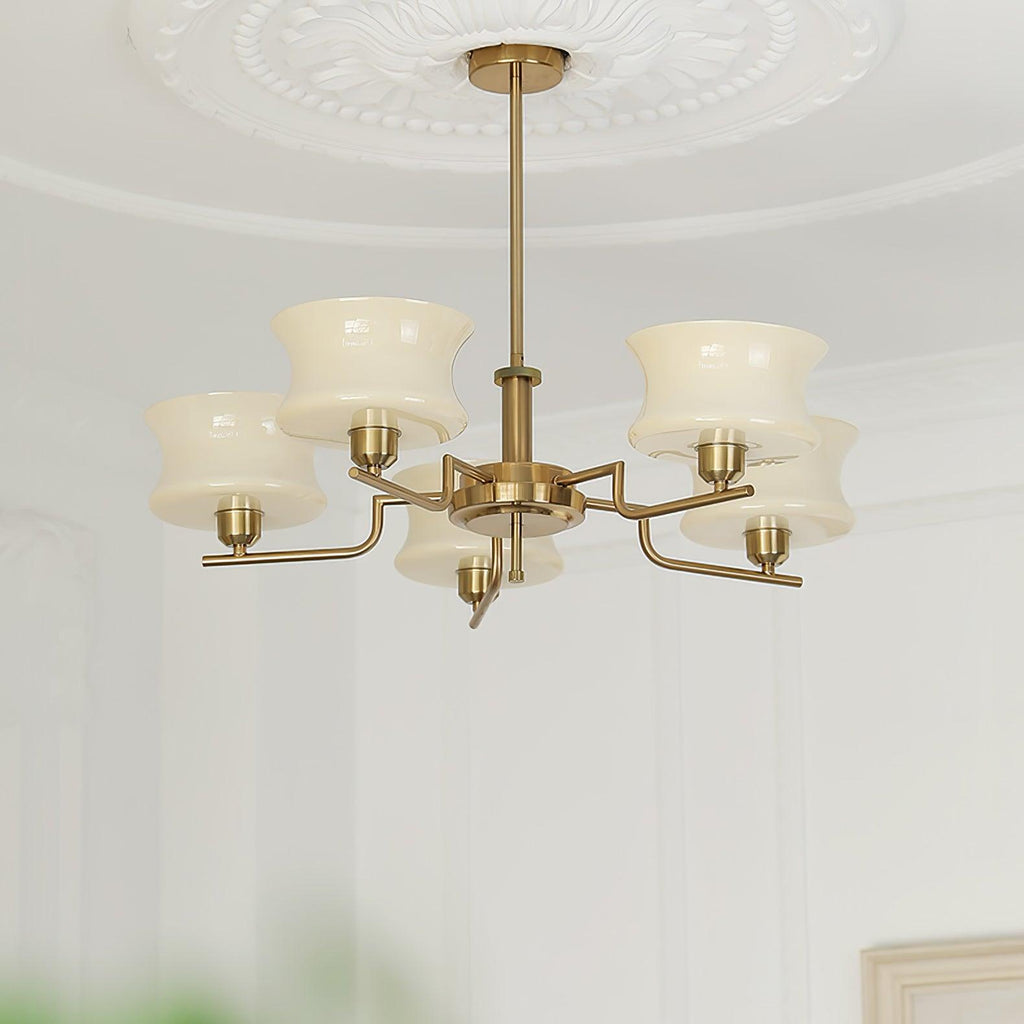 Belue lysekrone, vintage glasglobus, guld eller krom, E26/E27