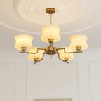 Belue lysekrone, vintage glasglobus, guld eller krom, E26/E27