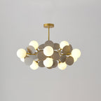 Tree chandelier shown from below revealing the symmetric branching layout