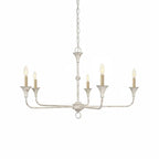 Candle chandelier shown in old white finish