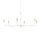 Candle chandelier old white finish detail