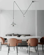 Pendant light shown at full adjustable hanging height