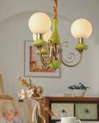 Onyx Chandelier, White Glass Shades, Gold Finish, E26/E27, 3 to 8 Heads