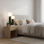 Table lamp styled on a console with warm light