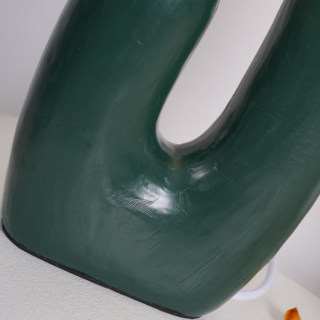Oo bordlampe, hvid glasskærm, keramisk krop, G9, med stik