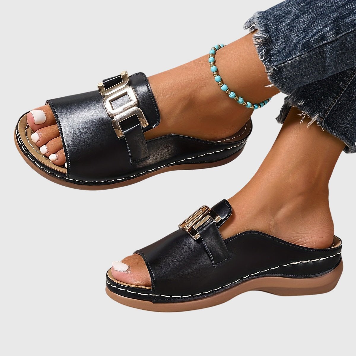 Unisex Buckle Sandals With Open-Toe Design For Women And Men Comfortable Fit