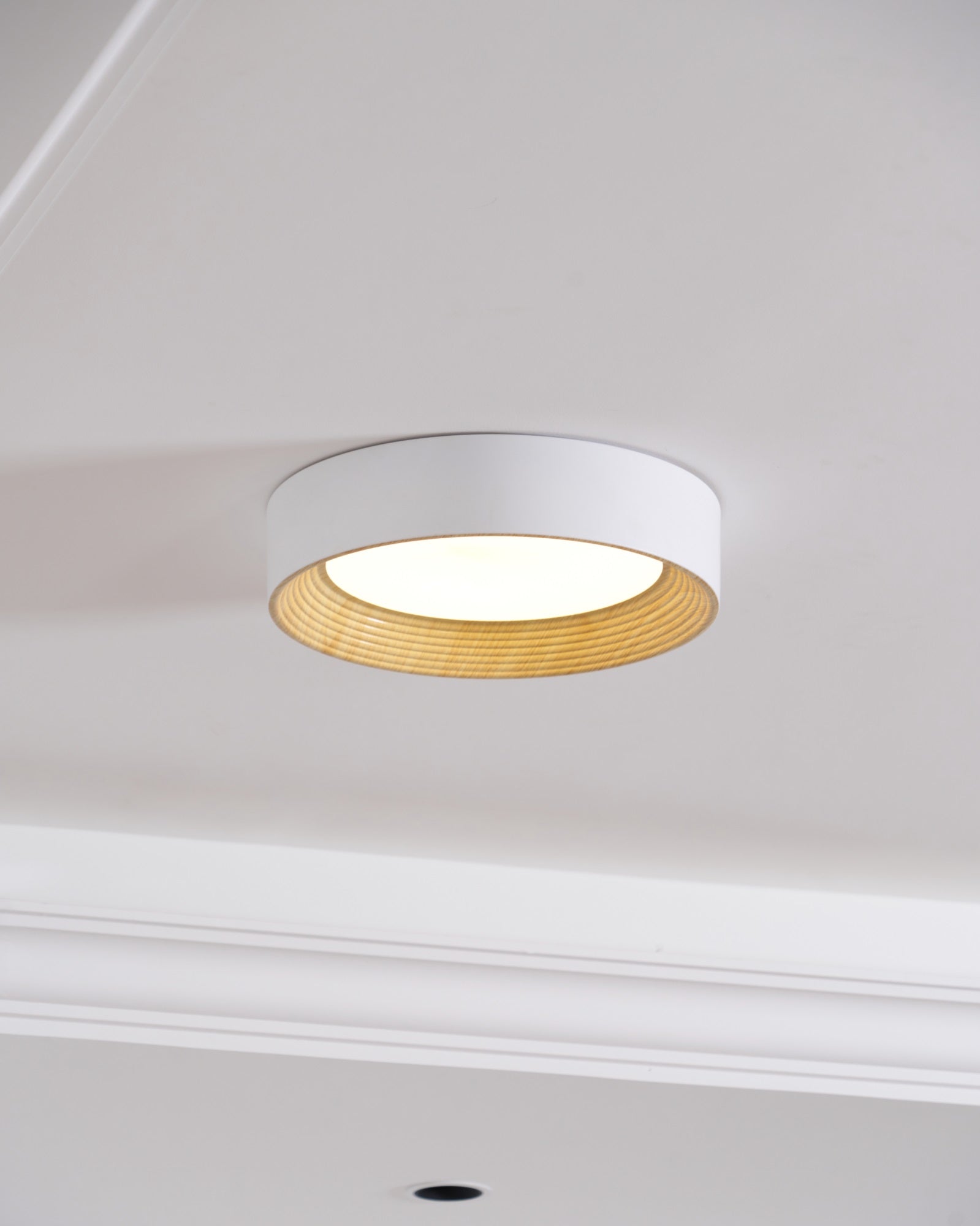 Ceiling light with even glare-free light across the room