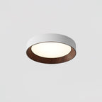 Flush mount ceiling light with acrylic diffuser lit on
