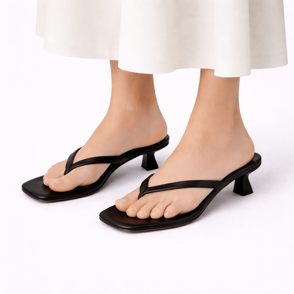 Women's Supportive Slippers With Low Heel for Summer Comfort