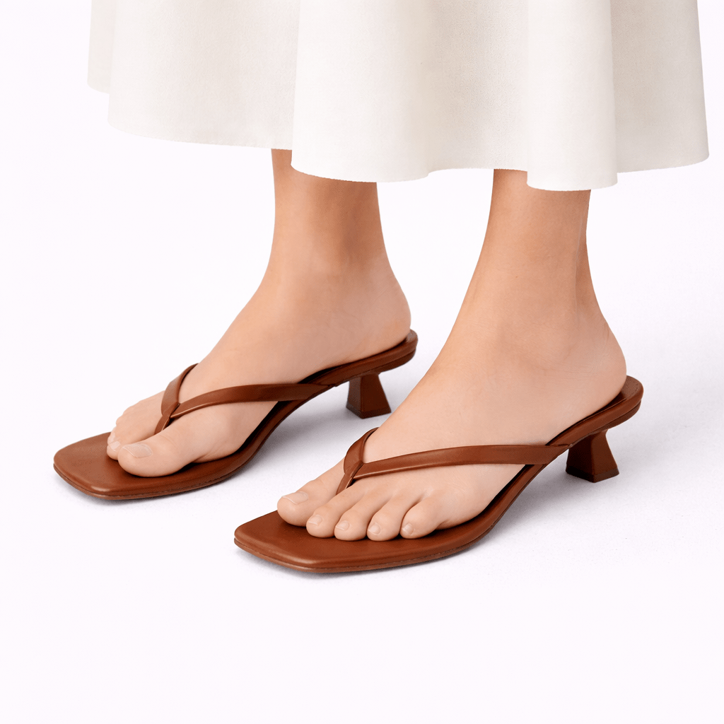 Women's Supportive Slippers With Low Heel for Summer Comfort
