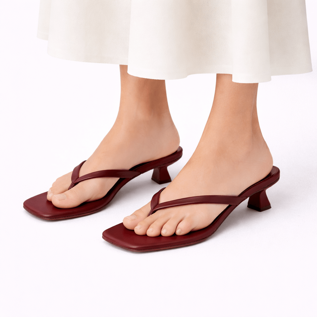 Women's Supportive Slippers With Low Heel for Summer Comfort