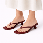 Women's Supportive Slippers With Low Heel for Summer Comfort