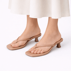 Women's Supportive Slippers With Low Heel for Summer Comfort