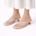 Women's Supportive Slippers With Low Heel for Summer Comfort