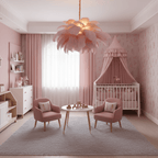 Ostrich feather chandelier with full cascade and polished base