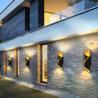 Glass Wall Sconce With LED Light, Indoor Outdoor Modern Fixture