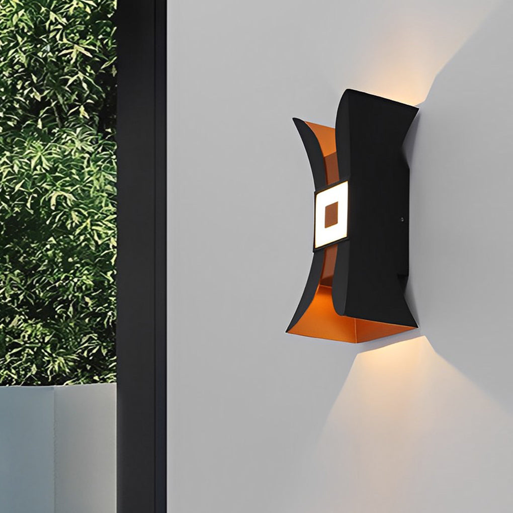 Vægvaskerlampe i støbt aluminium, vejrbestandigt LED-design