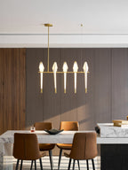 Paper Crane LED Chandelier, Acrylic Birds, Gold Frame, 3000K