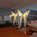 Bird chandelier styled as a sculptural ceiling centrepiece