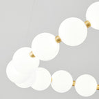Lysekrone, akryl perle kugler, messing eller krom, integreret LED