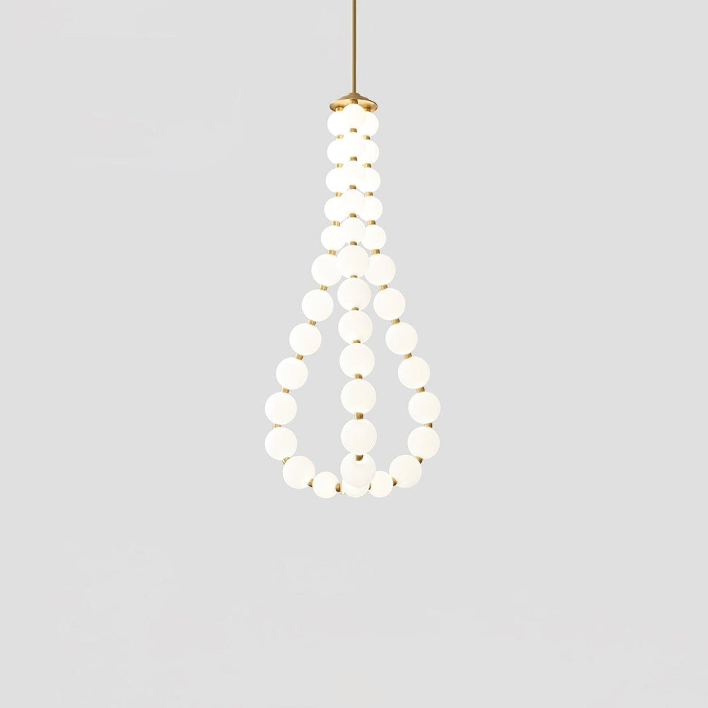 Lysekrone, akryl perle kugler, messing eller krom, integreret LED