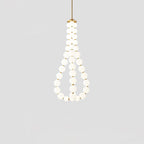 Lysekrone, akryl perle kugler, messing eller krom, integreret LED