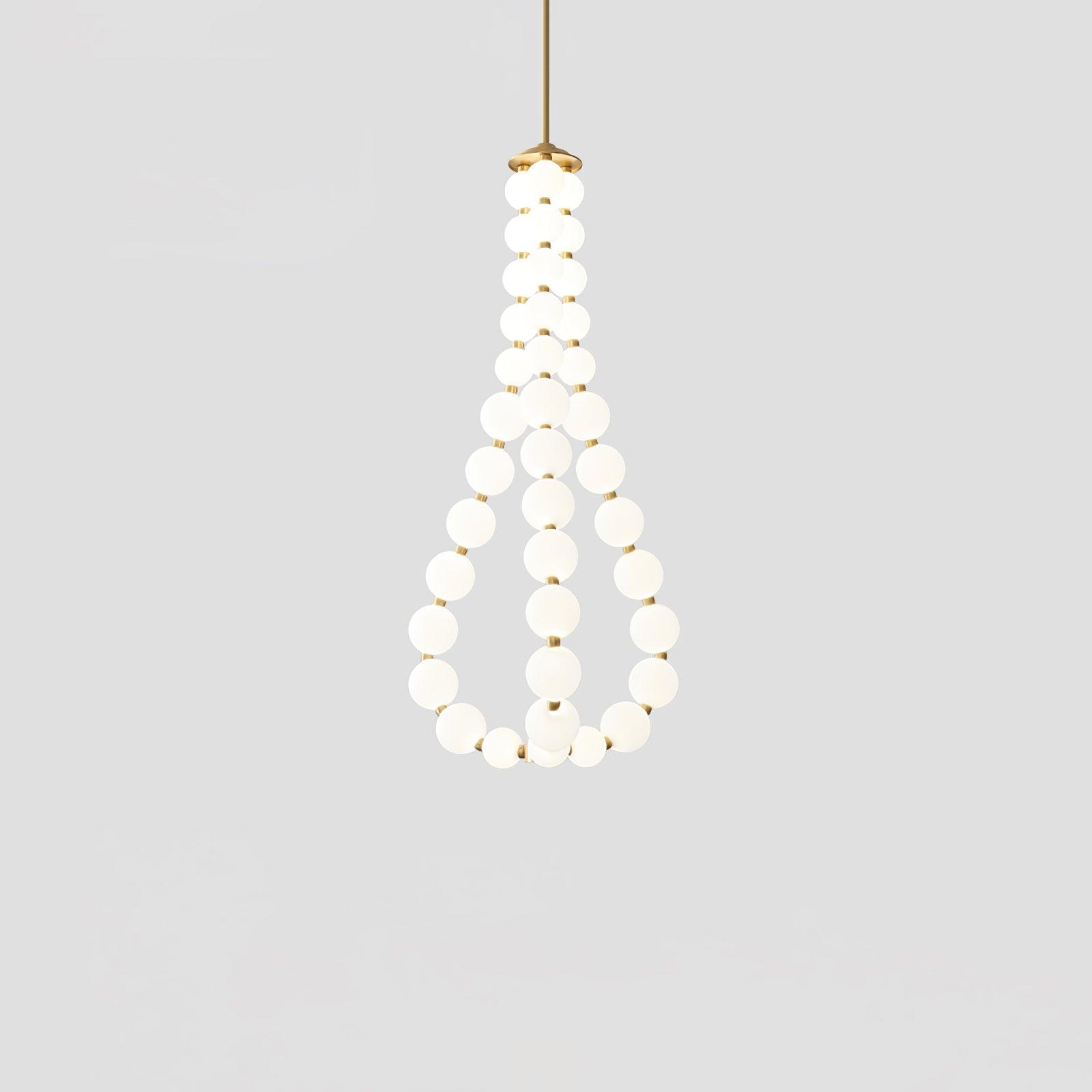 Lysekrone, akryl perle kugler, messing eller krom, integreret LED