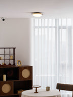 Loftlampe, Pebble valnøddetræsfiner, slank indbygget montering, integreret LED