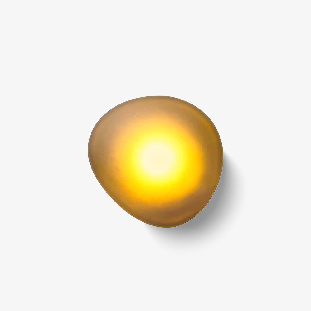 Wall Lamp, Pebble Hand-Blown Glass Shade, Integrated LED, Models A-D