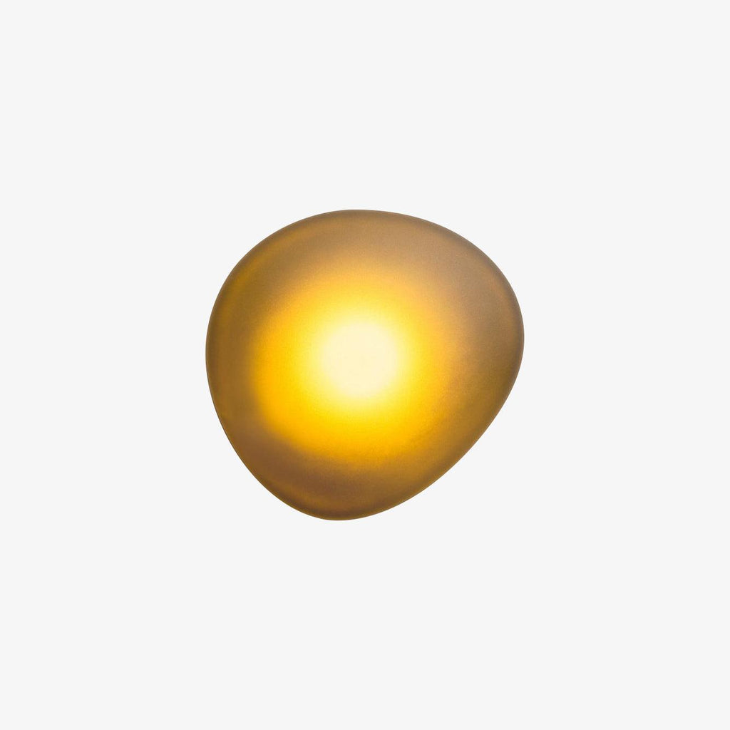 Wall Lamp, Pebble Hand-Blown Glass Shade, Integrated LED, Models A-D