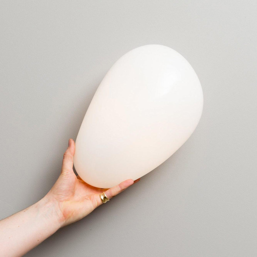 Wall Lamp, Pebble Hand-Blown Glass Shade, Integrated LED, Models A-D