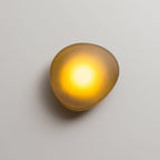Wall Lamp, Pebble Hand-Blown Glass Shade, Integrated LED, Models A-D