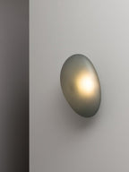 Wall Lamp, Pebble Hand-Blown Glass Shade, Integrated LED, Models A-D