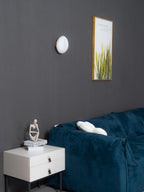 Wall Lamp, Pebble Hand-Blown Glass Shade, Integrated LED, Models A-D