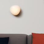 Wall Lamp, Pebble Hand-Blown Glass Shade, Integrated LED, Models A-D