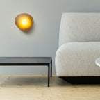 Wall Lamp, Pebble Hand-Blown Glass Shade, Integrated LED, Models A-D
