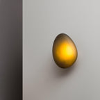 Wall Lamp, Pebble Hand-Blown Glass Shade, Integrated LED, Models A-D