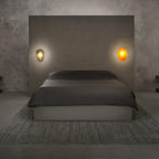 Wall Lamp, Pebble Hand-Blown Glass Shade, Integrated LED, Models A-D
