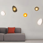 Wall Lamp, Pebble Hand-Blown Glass Shade, Integrated LED, Models A-D