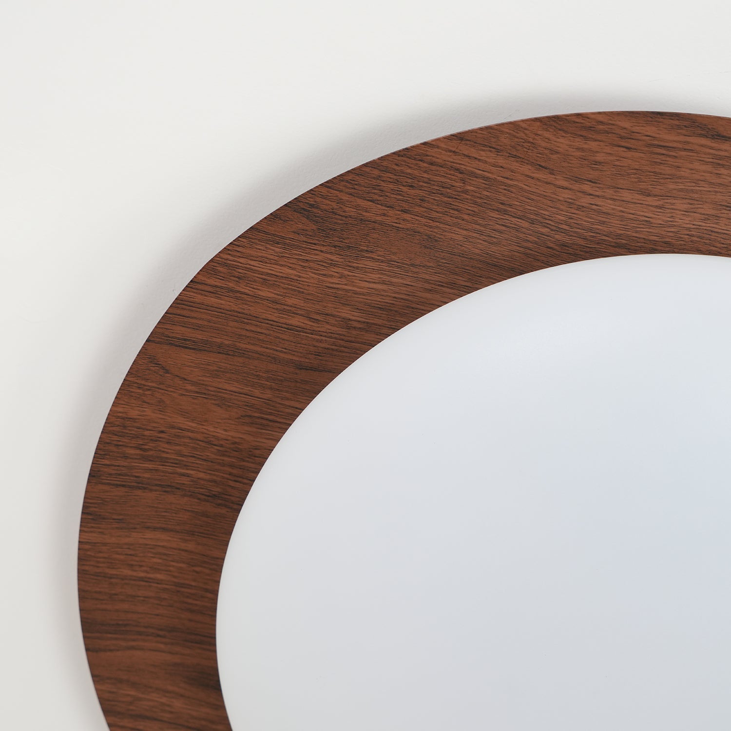 Muto Pebble Ceiling Light, Walnut Wood-Tone Finish, Integrated LED