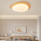 Muto Pebble Ceiling Light, Walnut Wood-Tone Finish, Integrated LED