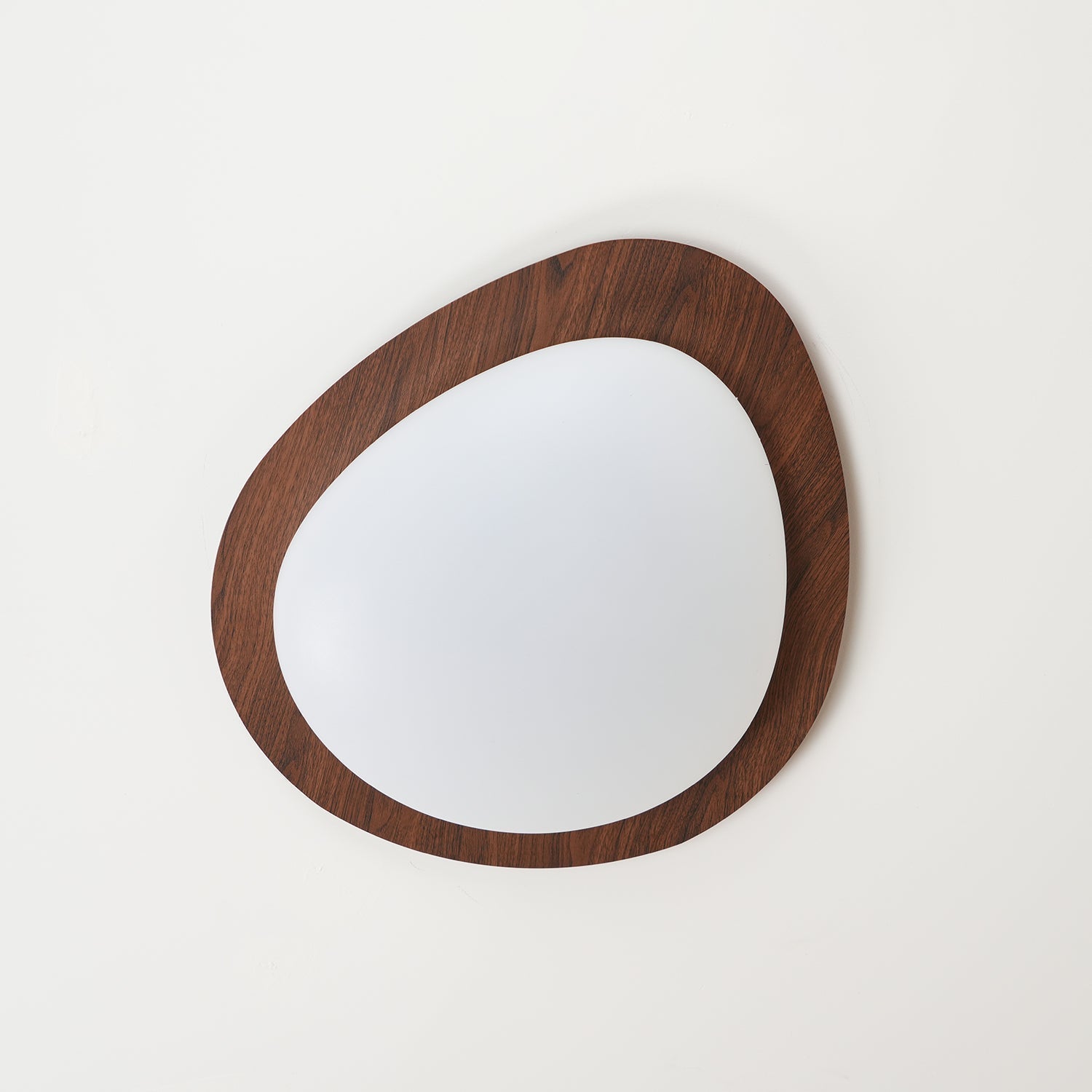 Muto Pebble Ceiling Light, Walnut Wood-Tone Finish, Integrated LED