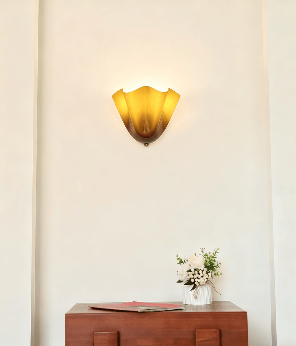 Wall Sconce Petalia, Translucent Glass, Petal Shape, G9 LED