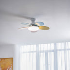 Liora Kids' Wood-Blade Ceiling Fan With Integrated LED, Multicolor