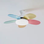 Liora Kids' Wood-Blade Ceiling Fan With Integrated LED, Multicolor
