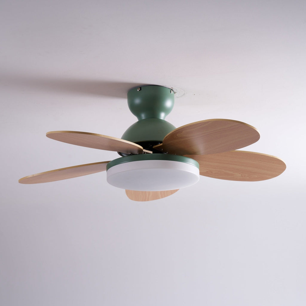 Liora Kids' Wood-Blade Ceiling Fan With Integrated LED, Multicolor