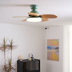 Liora Kids' Wood-Blade Ceiling Fan With Integrated LED, Multicolor