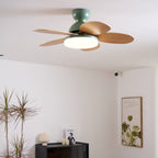 Liora Kids' Wood-Blade Ceiling Fan With Integrated LED, Multicolor